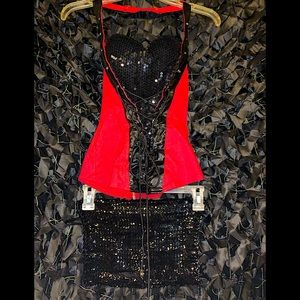 Sequined Halter and skirt